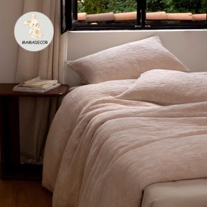 Bộ chăn ga gối cotton hoa văn bông hồng MD08